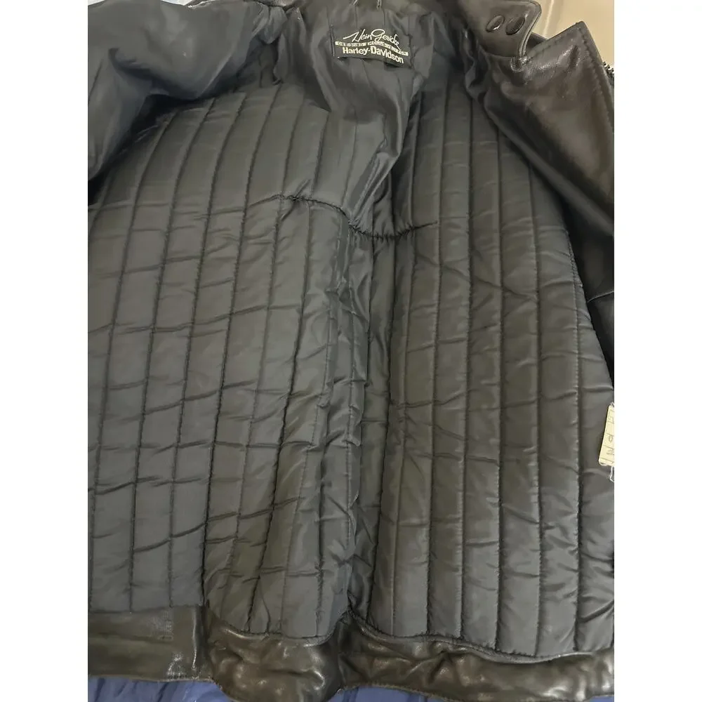 Vintage Hein Gericke x Harley Davidson Leather Motorcycle Jacket Double Zipper - Picture 6 of 16